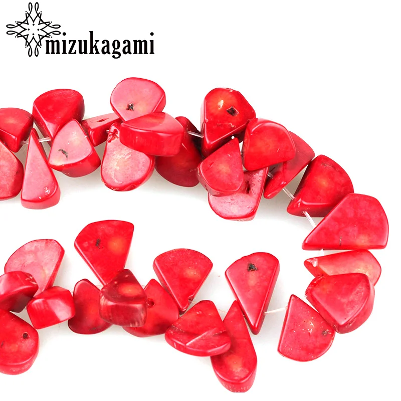 

Natural Red Coral Heart Water Droplets Beads 14*18MM 20Pieces/lot For DIY Jewelry Making Free Shipping