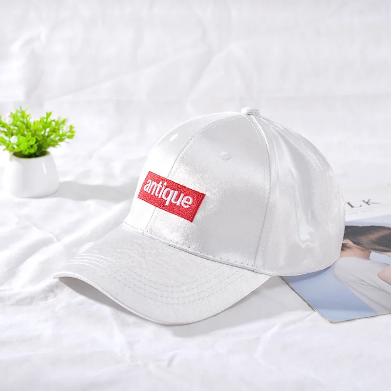 

Baseball Caps for Women High Quality Silk Fashionable Letter Embroidery Casual Hats Female Adjustable Baseball Caps For Girls