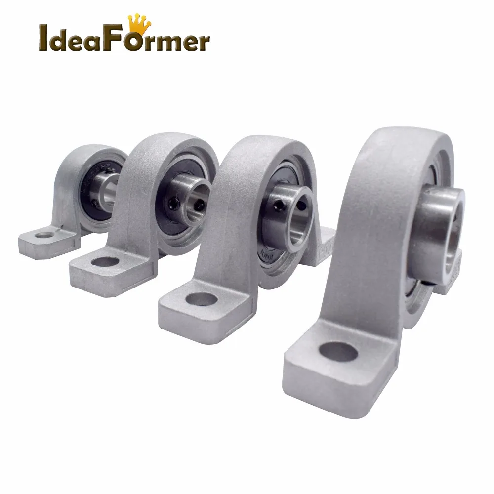 

2pcs Zinc Alloy Diameter 8mm 10mm 12mm Bore Ball Bearing Pillow Block Mounted Support KP08 KP000 KP001