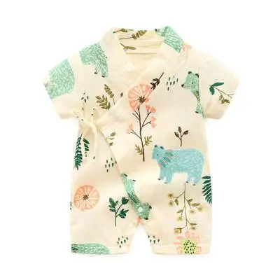 Топы для новорожденных, хлопковая одежда с красивым качеством, с коротким рукавом для мамы, детский комбинезон, детская одежда - Цвет: green