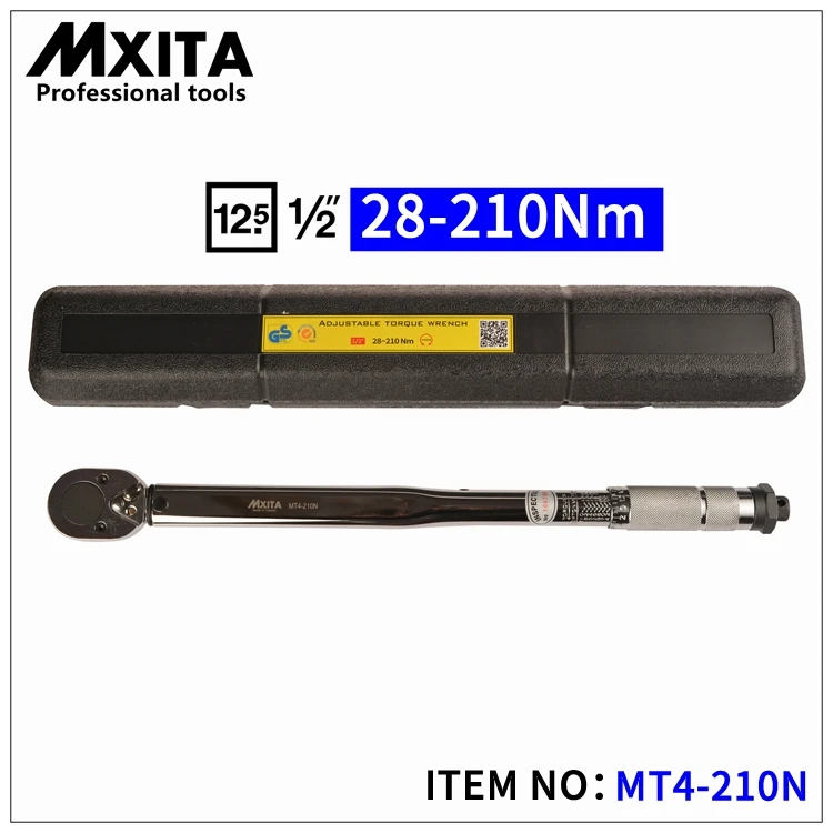 MXITA 1/4 ''динамометрический ключ Capri Tools чехол для ног фунт 5-25 нм Регулируемый ручной гаечный ключ Трещоточный ключ инструмент - Цвет: 28-210Nm