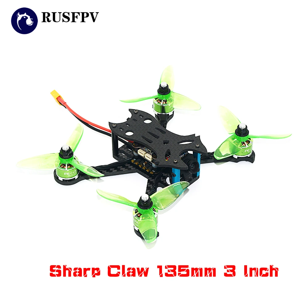 

FlyFox Sharp Claw 135mm 3 Inch FPV Racing Drone Omnibus F4 20A ESC 600/1000TVL Cam 5.8G 48CH VTX PNP BNF