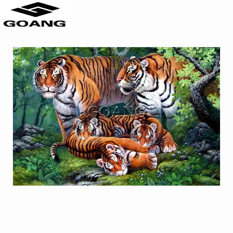 

diy Diamond Painting Cross Stitch Animal 3D DIY Crystal Diamond Embroidery Mosaic pattern Rhinestone painting tiger