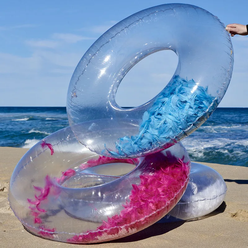 70-80-90CM-Gaint-Inflatable-Swimming-Ring-With-Feathers-For-Adults-And-Kids-Pool-Float-Circle (2)