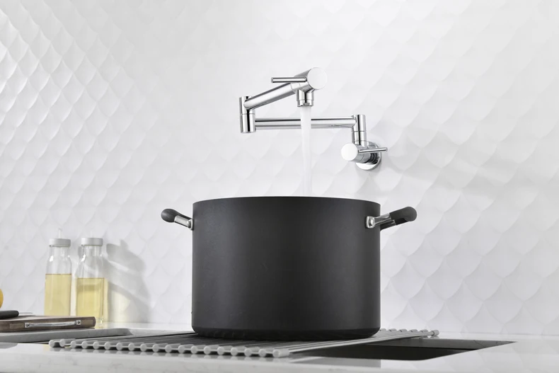 Один холодный настенный кухонный кран латунь черный настенный смеситель для кухни Швабра бассейн холодный кран универсальный поворотный