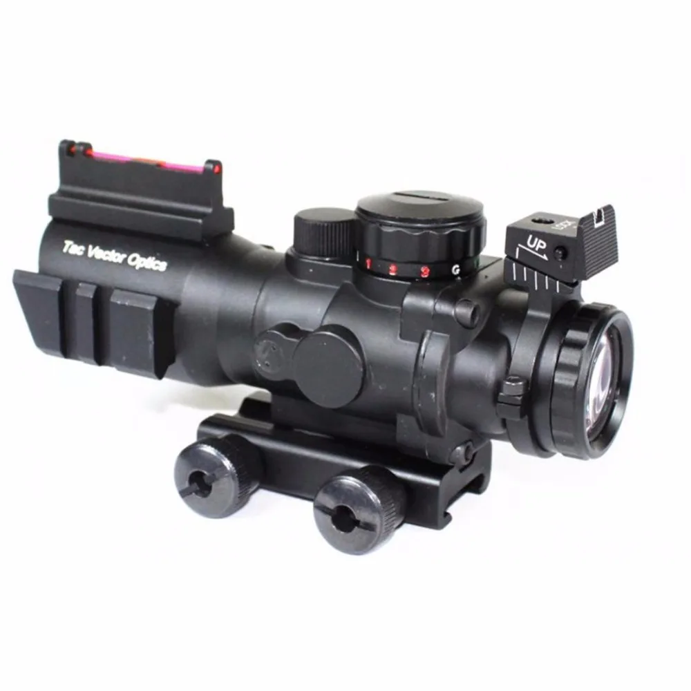 Тактическая Оптика 4x32 компактный прицел для винтовки оружия ACOG .223 3 цвета с