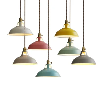 

Modern LED Pendant Lights Dining Room Pendant Lamps Colorful Restaurant Coffee Bedroom Lamparas De Techo Kid Hang Lamp Luminaire