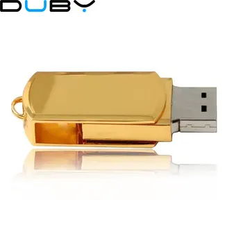 

Usb Flash Drive Gold Silver 4G 8GB 32GB Pendrive Metal Small Mini U Disk pen drive rectangle USB 2.0 Usb Flash Memory Stick