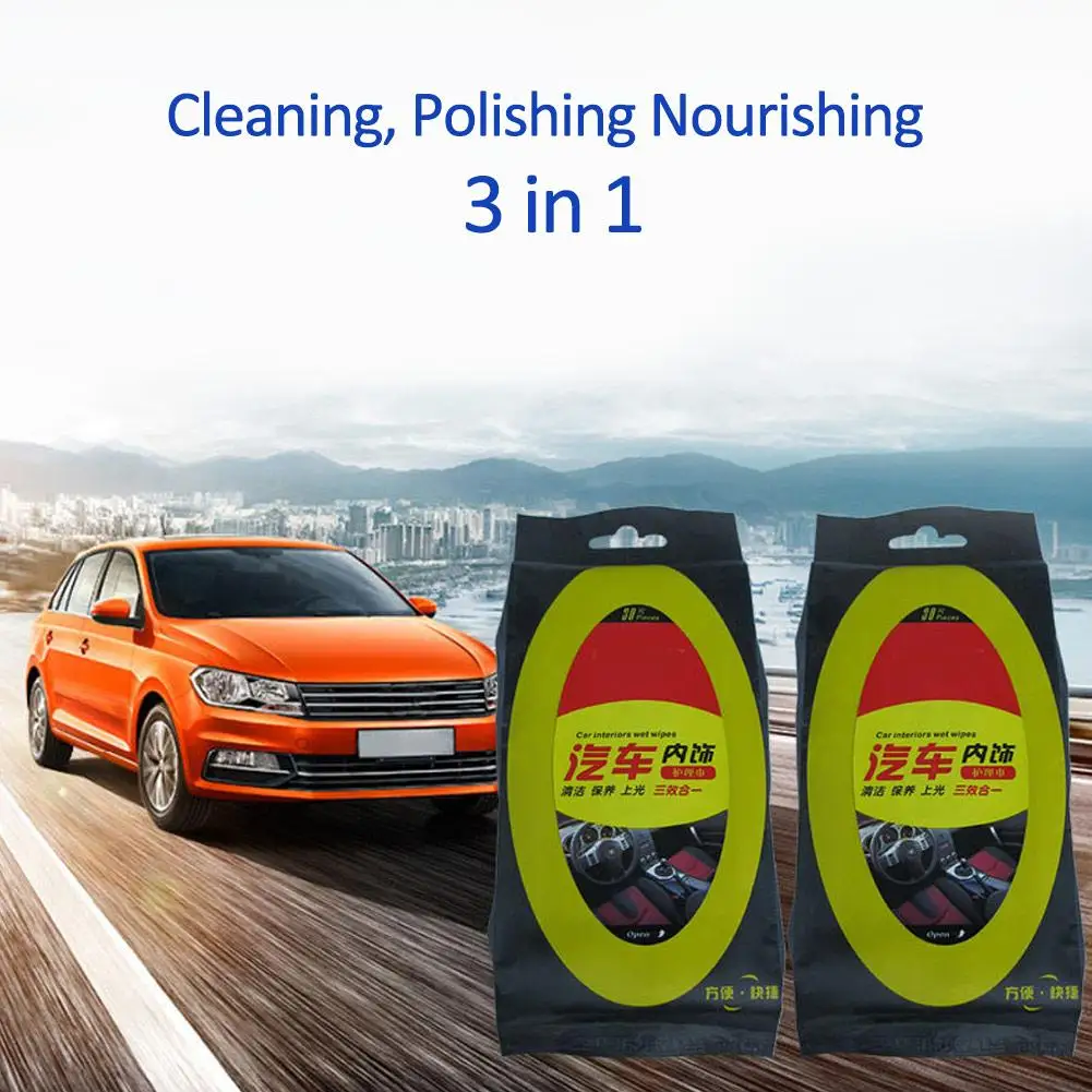 Us 7 9 24 Off Car Specialized Wet Wipes Tissue Car Dashboard Care Clean Disposable Wet Wipes Towel Interior Cleaning In Sponges Cloths Brushes