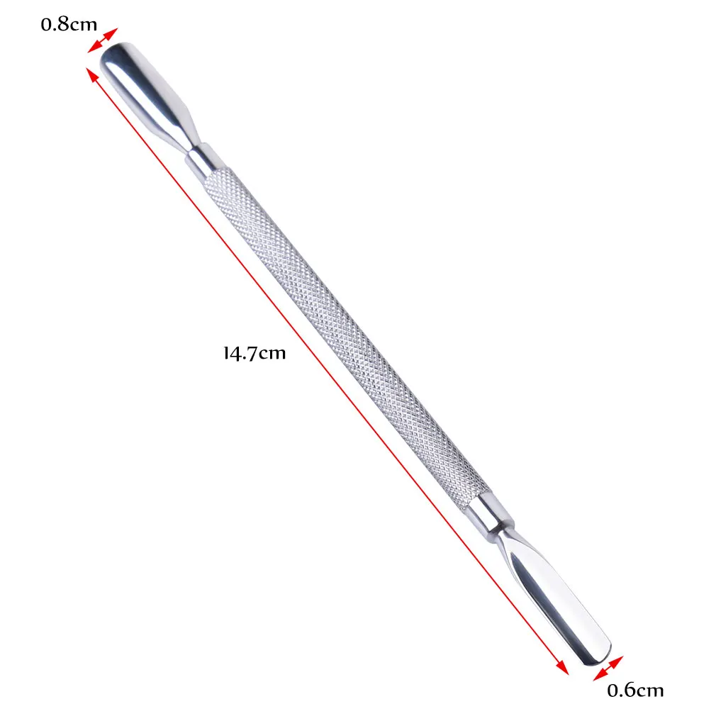 Elite99 Двусторонняя Палец инструмент для удаление омертвевшей кожи ногтей Нержавеющая сталь кутикулы средство для удаления кутикулы