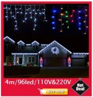 5 м 20 светодиодный фонарь с каплями дождя, светодиодный Рождественский светильник, многоцветные уличные струнные огни для наружного сада, патио, вечерние, рождественские, разноцветные