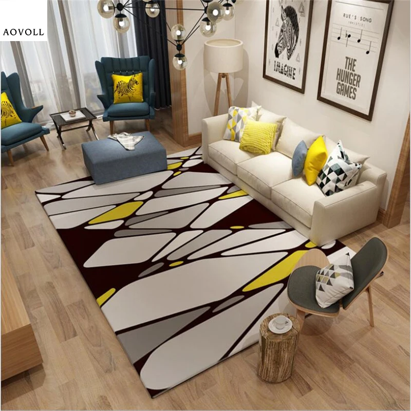 

AOVOLL Nordic Soft Large Carpets For Living Room Bedroom Kid Room Rugs Home Carpet Floor Door Mat Delicate Fashion Area Rug Mats