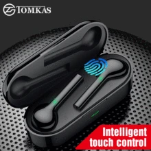 TOMKAS Mini TWS Bluetooth Wireless Earphone Headphones Freebud Touch Control Sport Headset With Dual Microphone For Mobile Phone