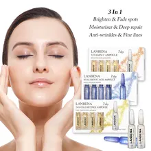 LANBENA 24K Gold Retinol+Q10+Ampoule Serum Hyaluronic Acid+Vitamin C+Anti-Aging Puffiness Wrinkle Moisturizing Serum Skin Care
