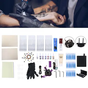 

2 Types Tattoo Set Tattoo Tool Kit Machine Liner Shader Power Needle Tattoo Artist Accessories Kit US Tattoo Equipment