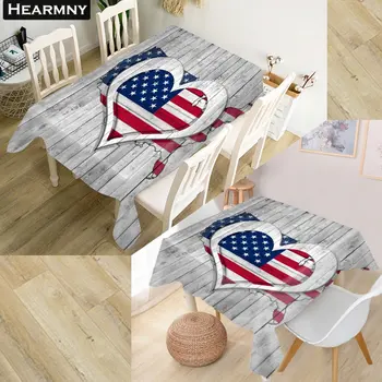 

HEARMNY 3D Tablecloth Flag Oxford Cloth Dust-proof Rectangular Table Cover For Party Home Decor 100X140cm140X140cm
