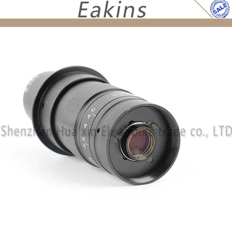  120X 180X 300X Adjustable Magnification C-mount Monocular Lens 0.7X~4.5X Zoom Industry Microscope C