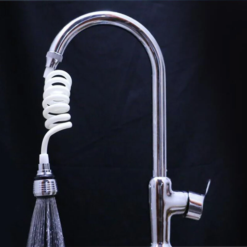 FEIGO 1Pcs Home Stretchable 50cm Water Filter Telescopic Extension Tube Kitchen Faucet Extender Water-Saving Vozzle Filter F613