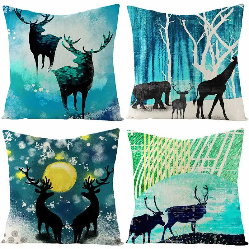 

45*45cm European Cushion Cover For Chair Sofa Geometric Abstraction Cushion Case For Bedroom Comfortable Cushion Cover