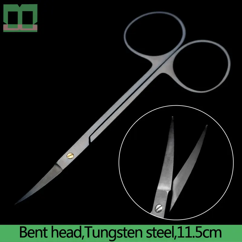Вольфрамовая сталь, косметический и пластический хирургический инструмент, двойной инструмент для век 10/11. 5 см, ножницы для ткани, офтальмологические рабочие ножницы - Цвет: Черно-красный