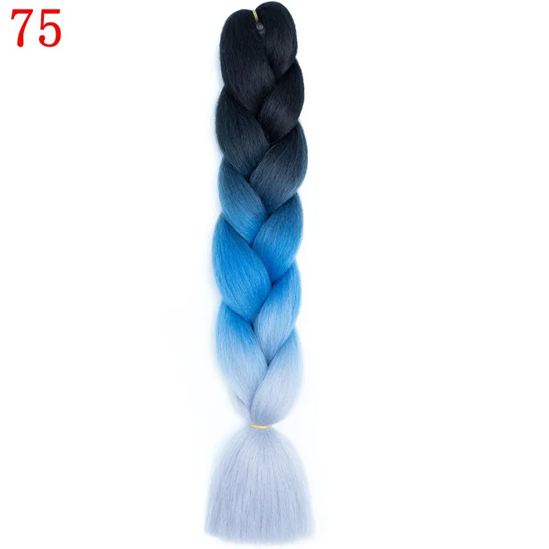 LISI HAIR Jumbo Braids Ombre long Synthetic Braiding Hair Blonde Pink Blue Grey multiple colour 100g 24 inches - Цвет: 4/613