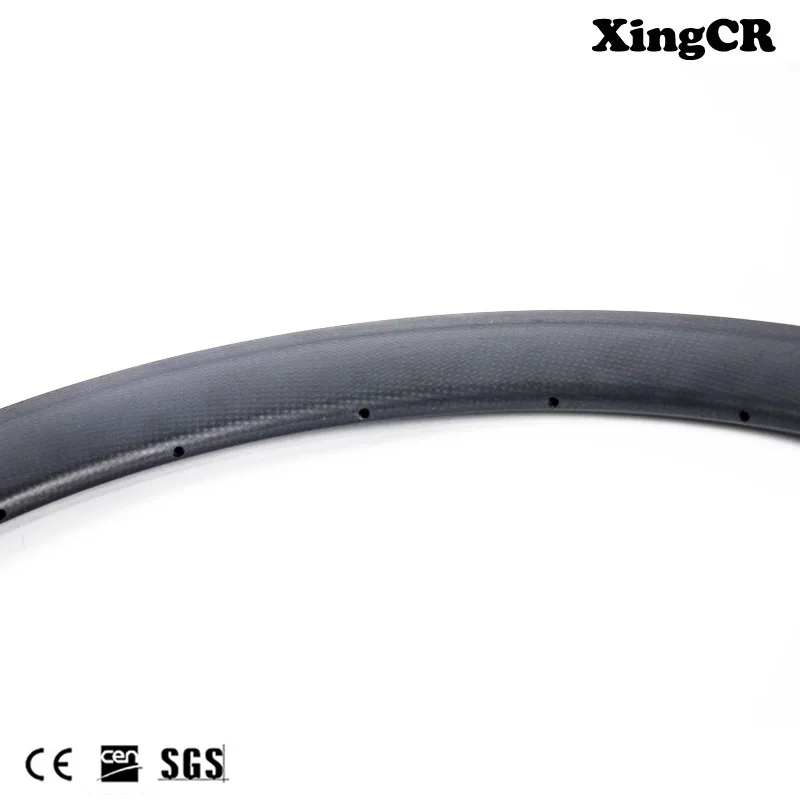 700C Road Bicycle Rims 23mm Full Carbon Fiber 50mm Depth Tubular 1 pair