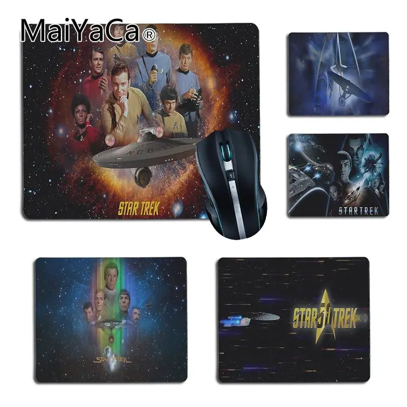 

MaiYaCa Star Trek gamer play mats Rubber Mouse pad Size for 25X29cm 18x22cm Gaming Mousepads