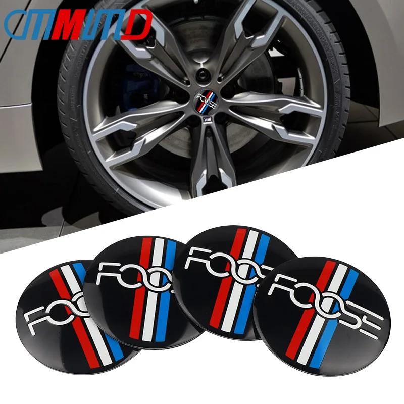 4 Pezzi Car Styling Nuovo 56Mm Alluminio Foose Logo Car Wheel Center Hub Cap Sticker Emblem Badge Sticker Per Ford Mustang Shelby Gt
