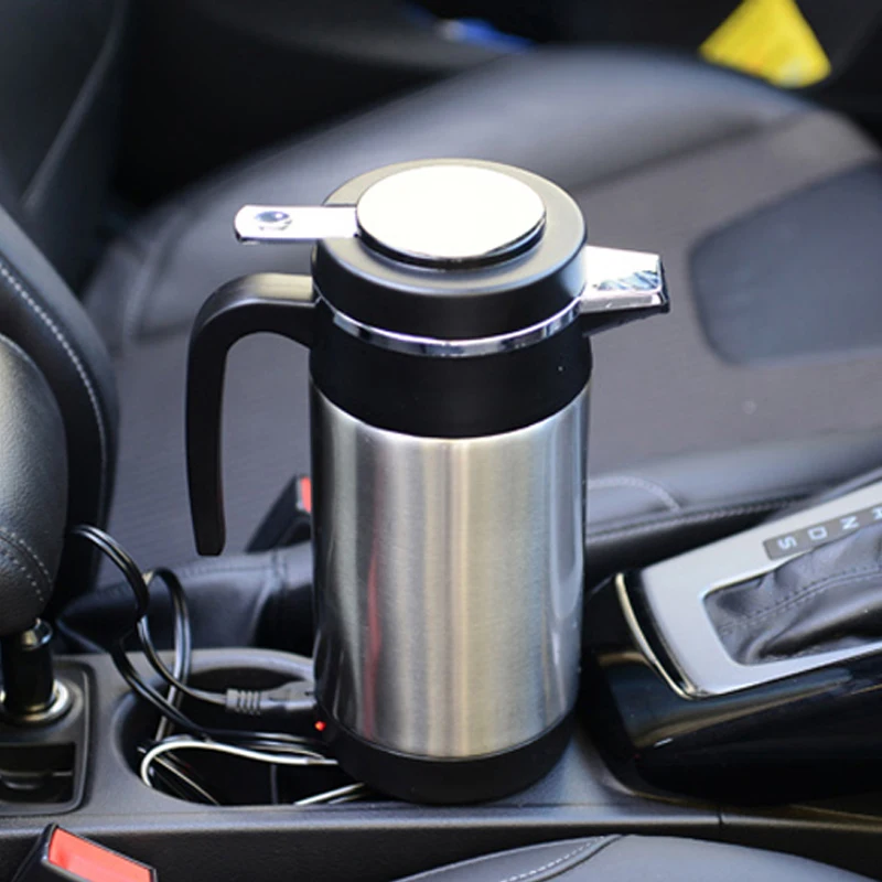 

FUYOUSHENZHU Vehicle mounted thermos cup Stainless steel electric heating 12V kettle Electric heating cup for cigarette lighter