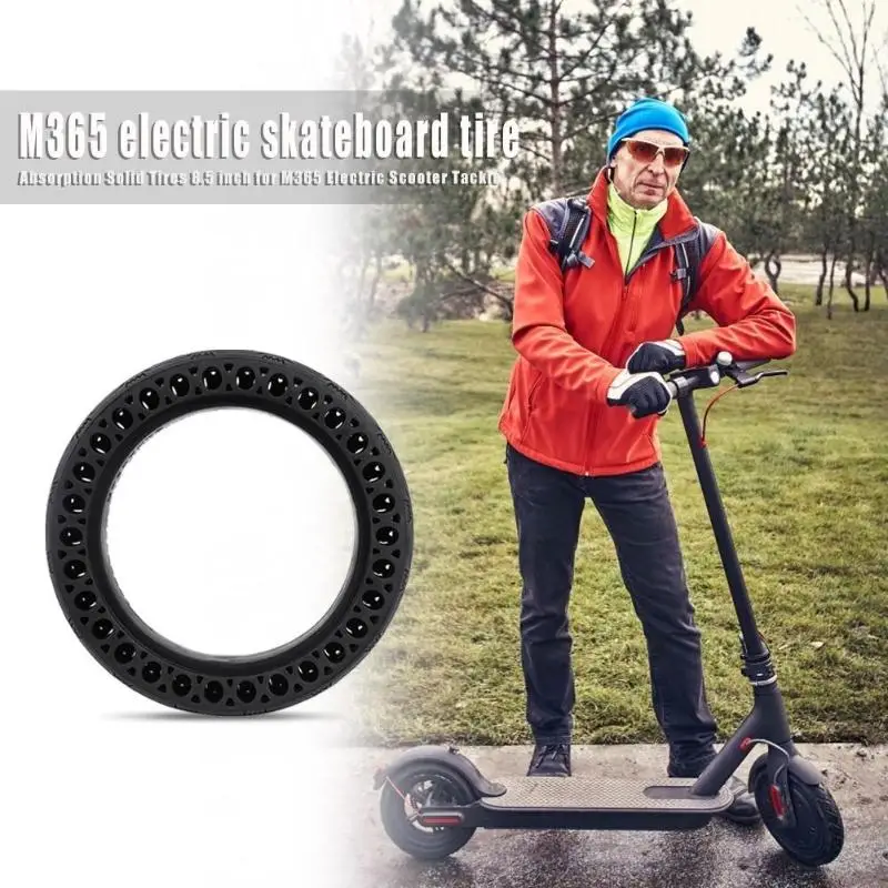 Non-Inflatable Shock-Absorbent Pattern Honeycomb Solid Tire Anti-skid for Xiaomi M365 Scooter Tire Electric Scooter Accessories