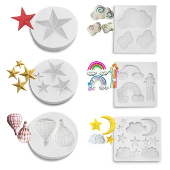 

Sky Series Fondant Liquid Silicone Cake Mold DIY Cake Decoration Baking Utensils Chocolate Fondant Moulds Household H970