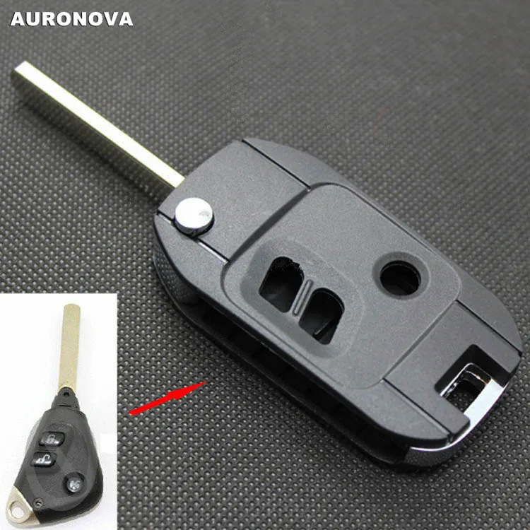AURONOVA New Upgrade Folding Key Shell for Subaru Outback Forester Legacy 3 Buttons Modified Remote Car Case | Автомобили и
