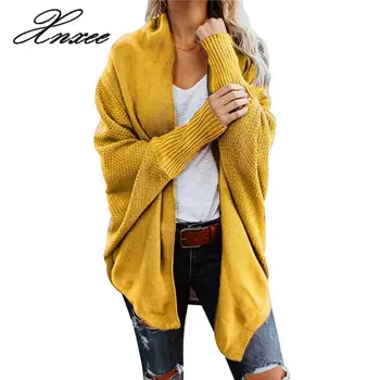 

Xnxee Autumn Winter Batwing Sleeve Knitwear Cardigan Women Large Size Knitted Sweater Cardigan Female Elegant Jumper Coat