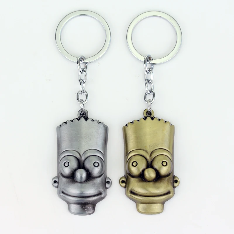 Горячие Барт Симпсон брелок для ключей модный комикс аниме ювелирные изделия игрушечные фигурки из мультфильма безделушки брелок для ключей Сумки ключи цепи пряжки