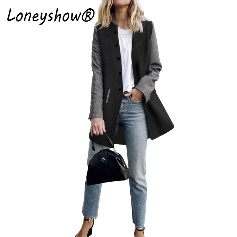 Loneyshow 2017 New Arrival Autumn Slim Outwear Coat Women