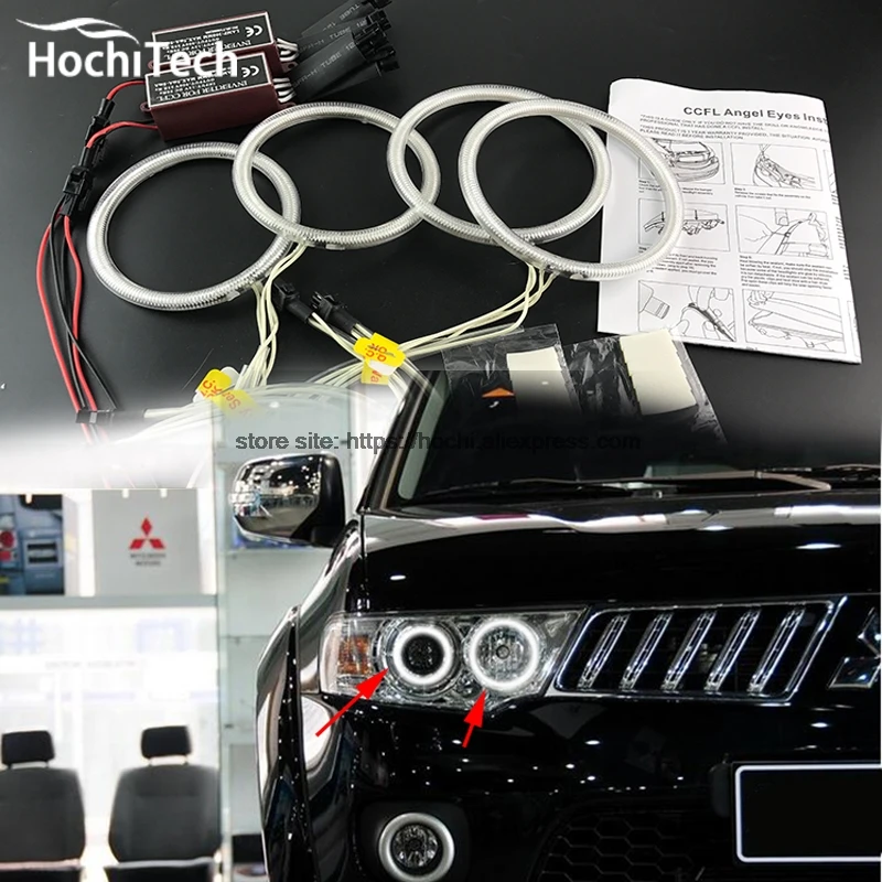 HochiTech ccfl комплект ангельских глаз белый 6000k гало кольца фара для Mitsubishi Challenger Montero
