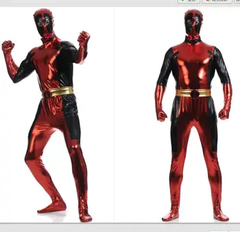 

deadpool costume adult Man marvel cosplay deadpool costumes men kids Wade Wilson Spandex Lycra Nylon Zentai bodysuit Halloween