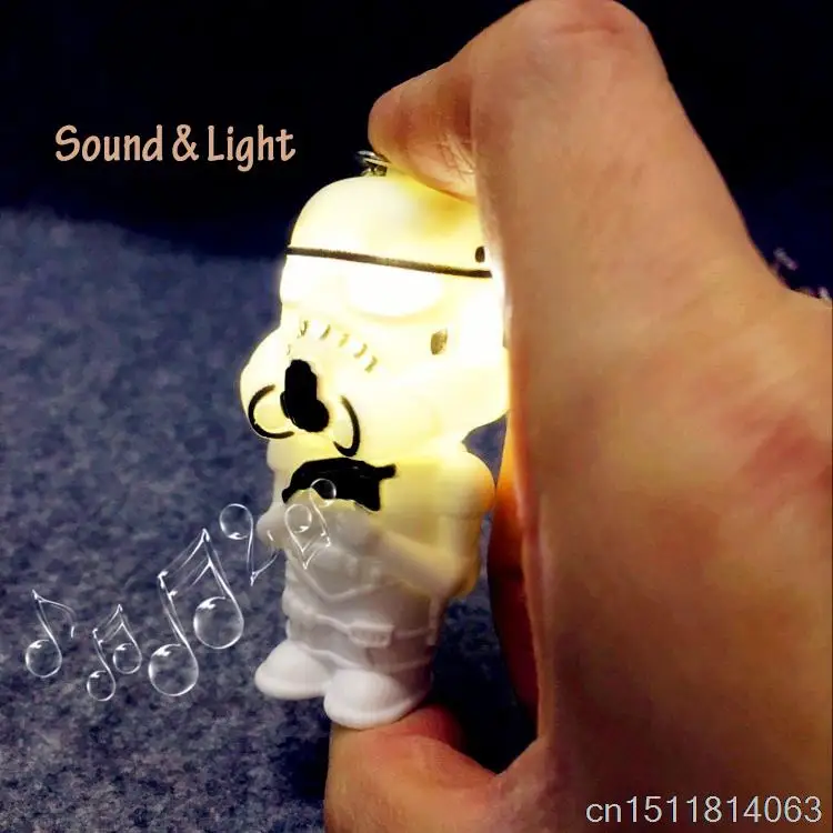 

6.5cm Star Wars Pendant Keychain Light&Sound Figure Action Toy Key Chain Free Shipping
