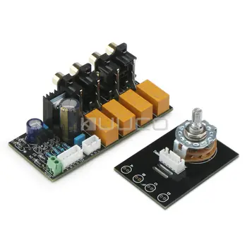 

4 Channel Audio Switching Board/Audio Input signal Selector Relay Board/AC 12 ~ 15V Signal Switching Amplifier Board + RCA