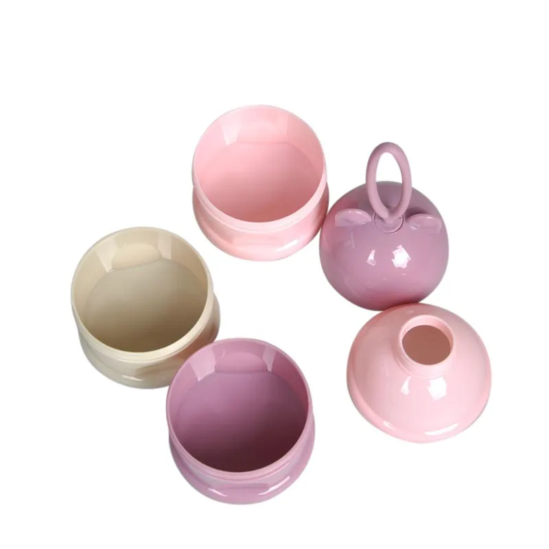 

4 Lattice Baby Food Storage Box Three-layer Frog Style Cute Essential Cereal Cartoon Baby Milk Powder Boxes Hot