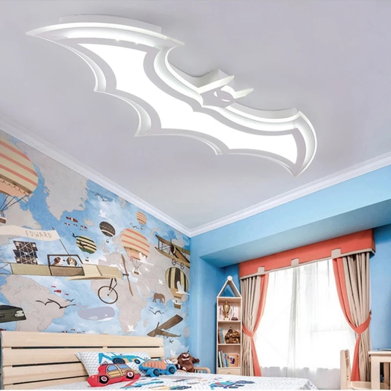 Светодиодный потолочный светильник с Бэтменом для детской комнаты, для спальни, прохода, балкона, для украшения дома, акриловый современный светодиодный потолочный светильник для детской лампы