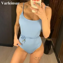 Ребристая Женская одежда для плавания, сексуальный цельный купальник, женский купальник с поясом, купальник, Дамский Монокини V1337