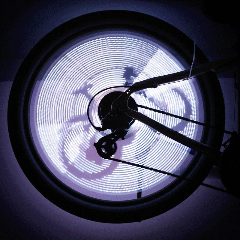 64 rgb led rechargeable diy wheel light