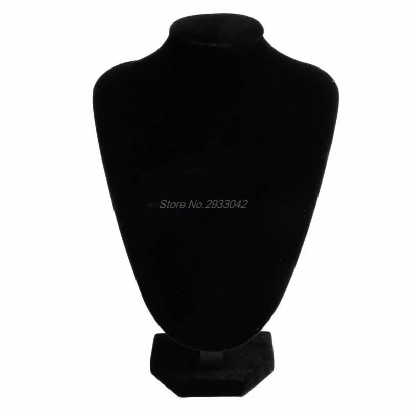1 шт. черное бархатное ожерелье Ювелирная торговая стойка для подвесок Держатель Витрина украшения-W128