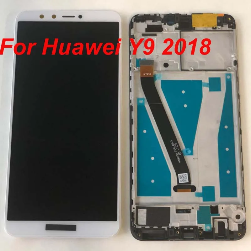 Белый/черный для huawei Y9 FLA-L22 FLA-LX2 FLA-AL00 FLA-LA10 FLA-LX1 ЖК-дисплей дисплей+ Сенсорный экран, дигитайзер, для сборки, с корпусом