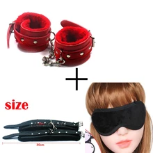 Wholesale 4 colors PU Leather Furry Comfortable Handcuffs Restraints Bondage Tools Flirting Tool for adult Sex Toys For Couples