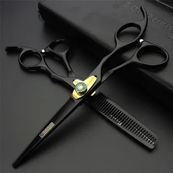 

Hair Scissors 6.0 inch Professional Hairdressing Scissors High Quality Barber Shears Hair Cutting Thinning set