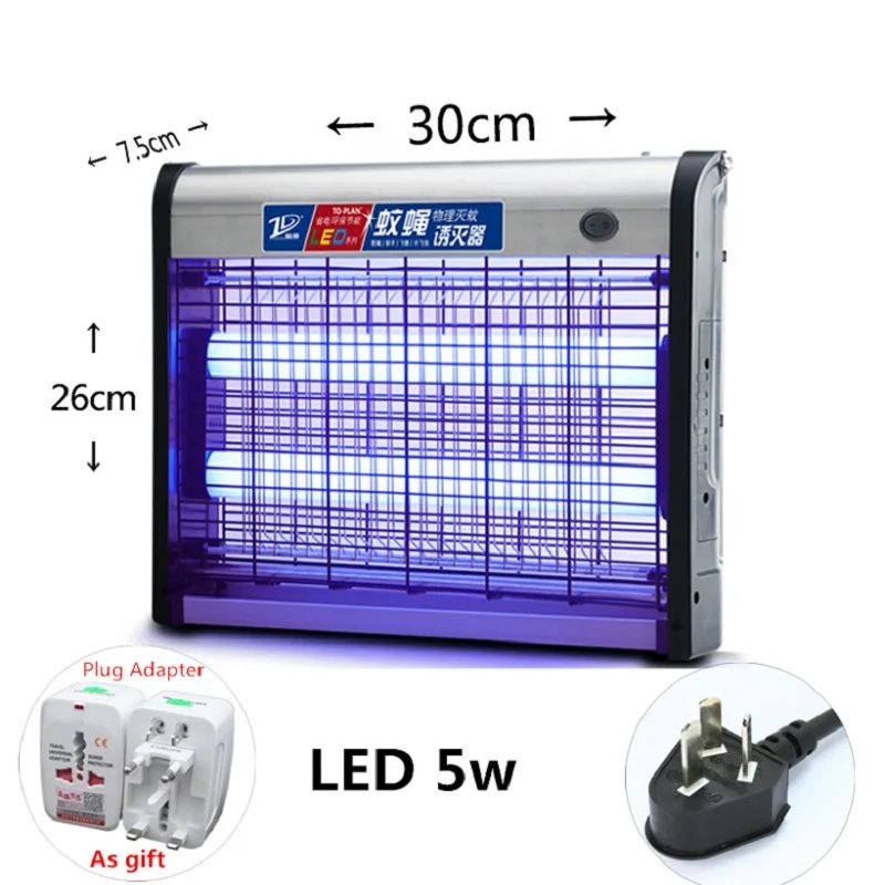 Светодиодный светильник для дома от комаров, фотокатализатор, бесшумный, 220 В, защита от мух, насекомых, насекомых, ловушек - Цвет: 5W