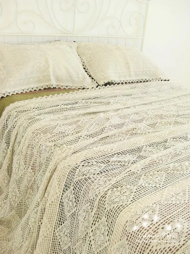 Хлопок, ручная работа, покрывало на кровать, вязаное крючком покрывала с наволочками постельное белье из белого кружева постельного белья принцесса простыня