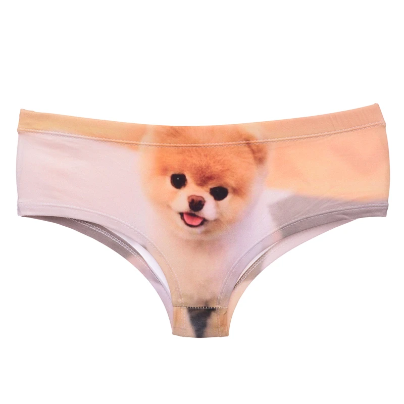 

New arrival Sexy Pink Bob Dog Women Intimates Panties Briefs 3D Print String Bragas Femme Interior Mujer Cute Lingerie Panty